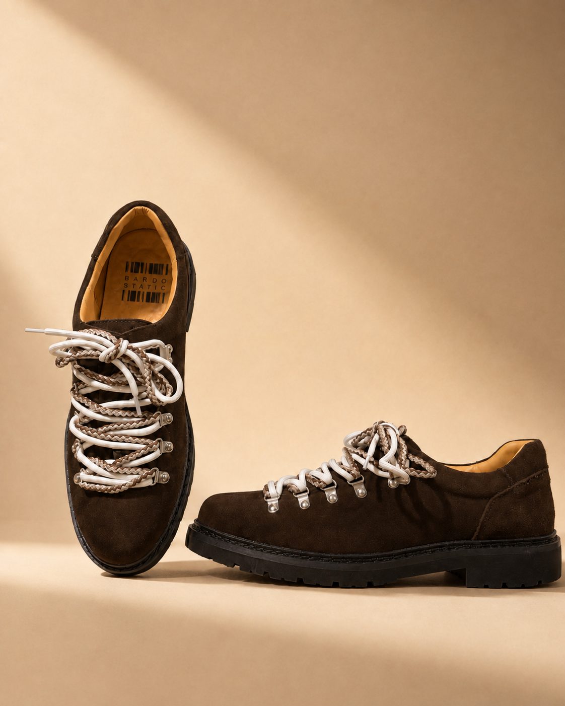 Umber pair detail, branded insole
